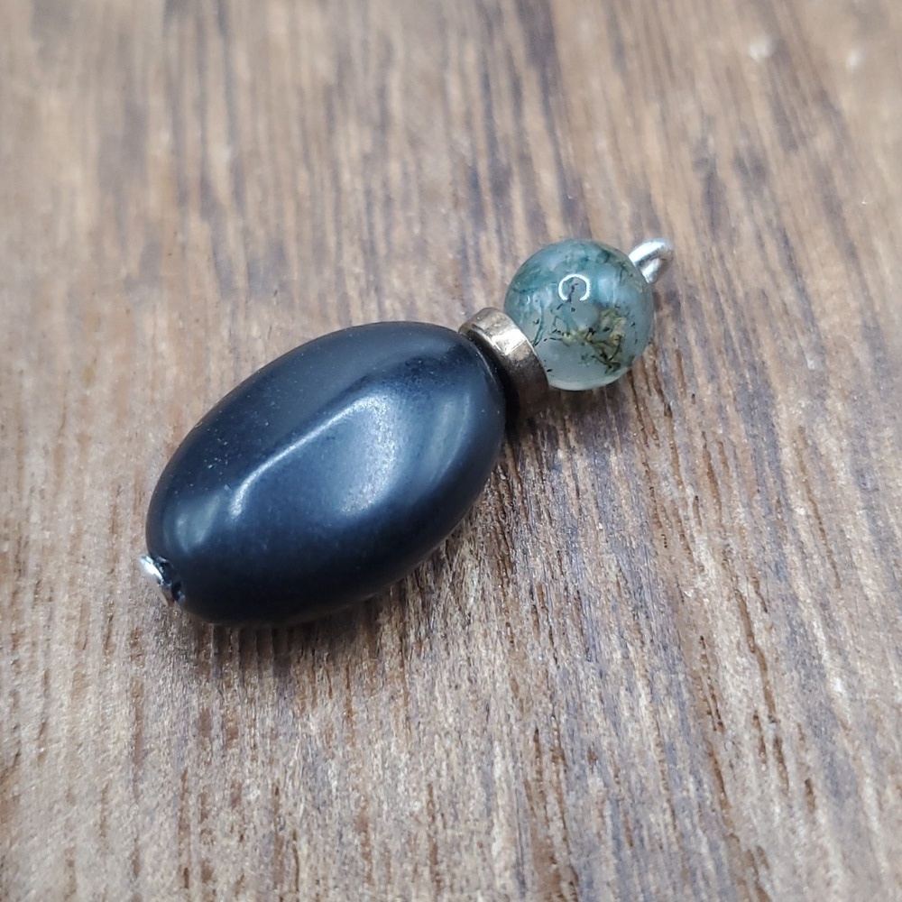 Stormy dune jasper stone pendant drop
